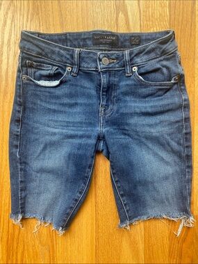 Lucky Brand Medium Blue Distressed Denim Bermuda Shorts